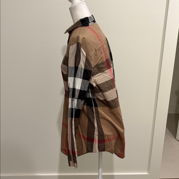 Burberry Cotton Popover Tunic Blouse Sz L - Picture 4 of 9